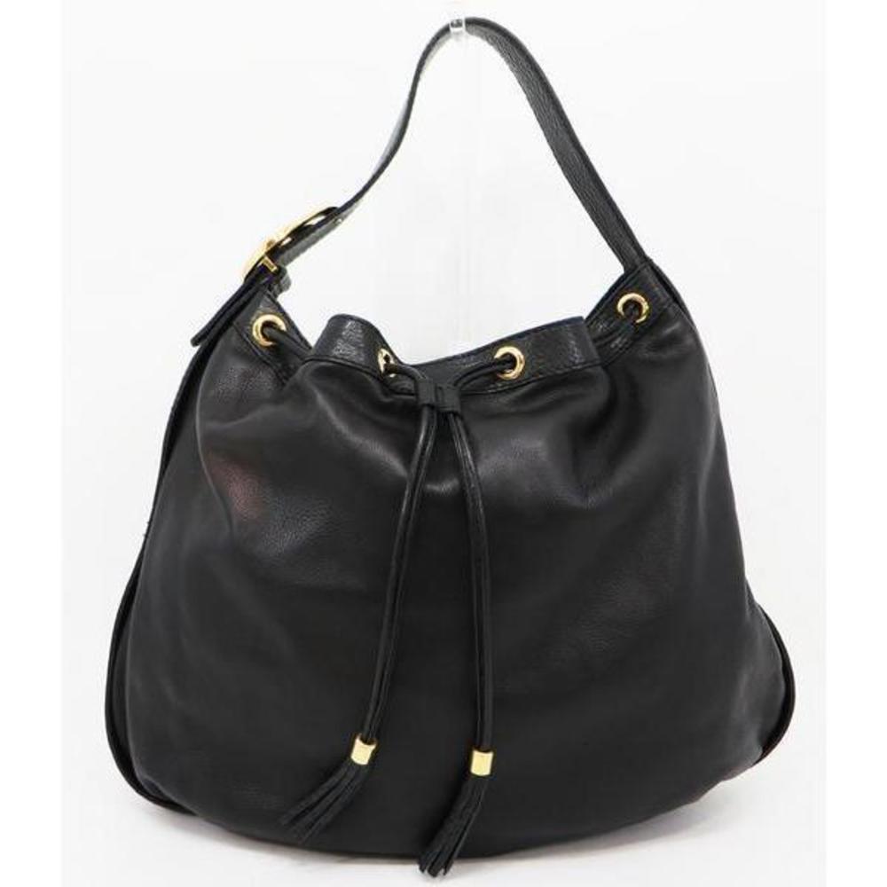 Gucci Interlocking Leather Shoulder Bag Black - image 1